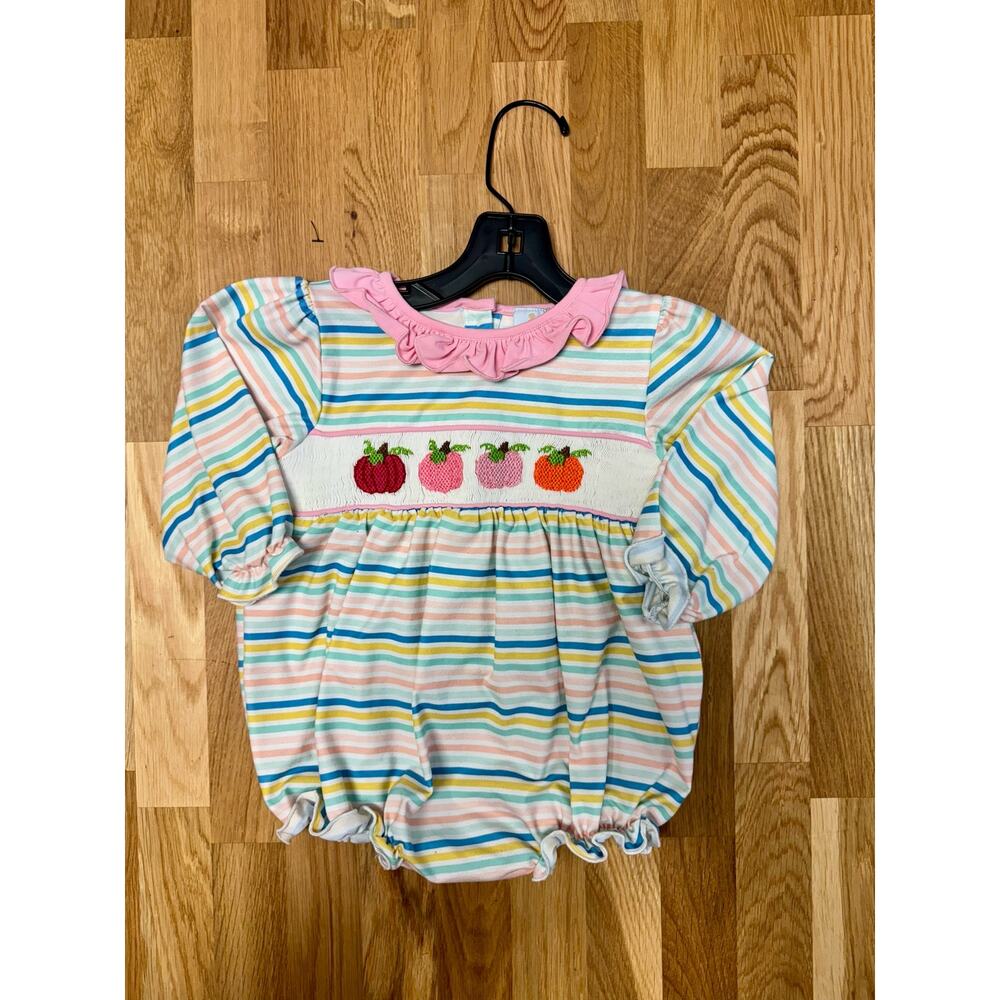 Smocked Holiday Romper SIZE: 12M